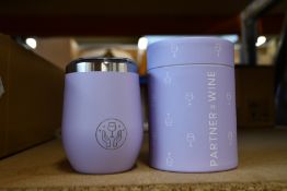 Forty eight as new Partner in Wine Insulated Wine Tumblers in lilac (340ml).