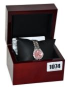 A pre-owned ladies Rolex Datejust 6916 watch with Rolex dial with added diamond markers, custom