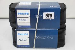 Two Philips Zoom NiteWhite - Take-home whitening Kits 16% Carbamide Peroxide (6x 2.4ml each).