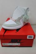 A pair of women's as new Nike Air Jordan 1 High OG (UK 6).