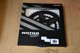 An as new Rotor DM round ring 50/34 black.