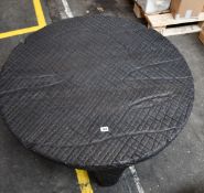 An as newTimothy Oulton Tribel round coffee table, Trembesi Hardwood (120cm).