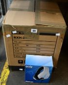 Twenty boxed as new Orzly Hornet RXH-20 gaming headsets in White (Boxes sealed, some boxes