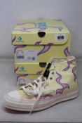 Two pairs of as new Golf Le Fleur x Converse Chuck 70 Yellow Flame sneakers (UK 7.5).