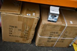 A quantity of as new universal rear view mirror mounts (Two sizes - approximately 200 items).