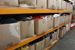 Ten boxes of assorted pre-owned clothing and related items.