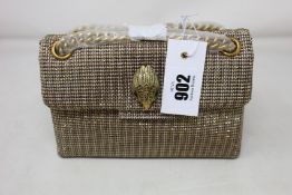 An as new Kurt Geiger fabric Mini Kensington evening bag.
