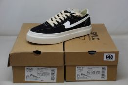 Two pairs of as new S.W.C. (Stepney Workers Club) Dellow S-Strike sneakers (EU 41, 42).