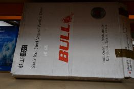 An as new Bull stainless steel vented vertical door for BBQ.