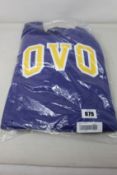 An as new OVO crewneck sweatshirt in blue (M).