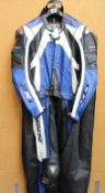 A pair of pre-owned IXS Tech IXS Pro motorcycle leathers (Size 52).