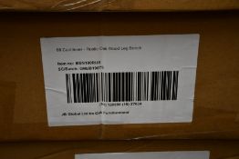 An as new Cantilever oak bench.