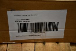 An as new Cantilever oak bench.