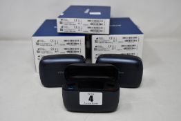 Three pairs of Beltone hearing aids and five charging cases (PN: HI IMG963, HI IMG1763 and HI