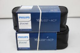 Two Philips Zoom NiteWhite - Take-home whitening Kits 16% Carbamide Peroxide (6x 2.4ml each).