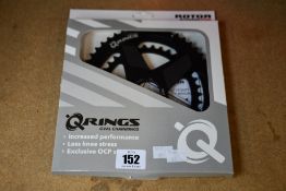 An as new Rotor Q Rings direct mount oval chainring 53/39 T black.
