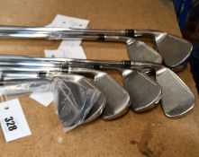A set of pre-owned Taylor Made Golf Clubs (4, 5, 6, 7, 8, 9 and P) along with an as new Ben Hogan