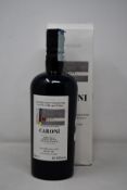 A bottle of Caroni 100% proof heavy Trinidad rum distilled in 1996, aged 20 years (34th release -