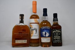 A bottle of Pinhook Kentucky straight bourbon whisky (750ml), a Moffat blended malt scotch whisky (