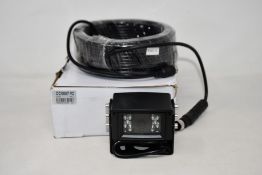 A boxed as new Capital Vision CCV087-02 120 Degree DC12V PAL Vehicle Camera and 20M Cable (Damaged