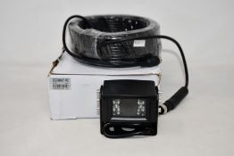 A boxed as new Capital Vision CCV087-02 120 Degree DC12V PAL Vehicle Camera and 20M Cable (Damaged
