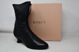 A pair of as new Darcy Clothing Victorian lace up black leather boots (EU 40).