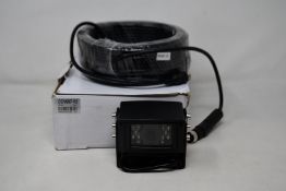A boxed as new Capital Vision CCV087-02 120 Degree DC12V PAL Vehicle Camera and 20M Cable (Damaged