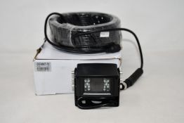 A boxed as new Capital Vision CCV087-02 120 Degree DC12V PAL Vehicle Camera and 20M Cable (Damaged