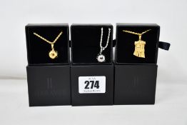 Fifteen items of assorted Haraves jewellery to include 5x silver and 5x gold Globes and 5x Jesus.