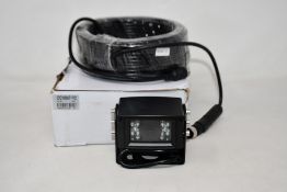 A boxed as new Capital Vision CCV087-02 120 Degree DC12V PAL Vehicle Camera and 20M Cable (Damaged