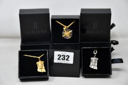 Fifteen items of assorted Haraves jewellery to include 5x Compass, 5x gold Jesus and 5x silver