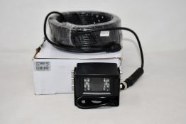 A boxed as new Capital Vision CCV087-02 120 Degree DC12V PAL Vehicle Camera and 20M Cable (Damaged