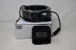 A boxed as new Capital Vision CCV087-02 120 Degree DC12V PAL Vehicle Camera and 20M Cable (Damaged