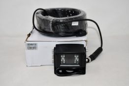 A boxed as new Capital Vision CCV087-02 120 Degree DC12V PAL Vehicle Camera and 20M Cable (Damaged