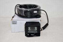 A boxed as new Capital Vision CCV087-02 120 Degree DC12V PAL Vehicle Camera and 20M Cable (Damaged