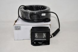 A boxed as new Capital Vision CCV087-02 120 Degree DC12V PAL Vehicle Camera and 20M Cable (Damaged