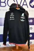Two men's as new Mercedes AMG Petronas F1 2022 Team hooded sweatshirts (S).