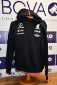 Two men's as new Mercedes AMG Petronas F1 2022 Team hooded sweatshirts (S).