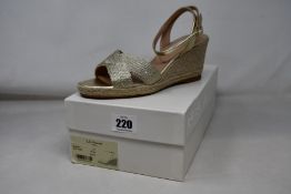 A pair of as new L.K. Bennett Santana gold lurex rope wedges (EU 37 - RRP £229).