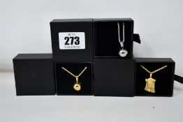 Fifteen items of assorted Haraves jewellery to include 5x silver and 5x gold Globes and 5x Jesus.