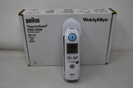 A boxed as new Braun ThermoScan PRO 6000 ear thermometer (#REF: 06000-200).