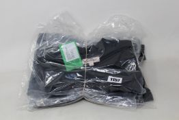 Two as new Agent Provocateur Rayley sequin boxy tops (S, L) and two Rayley sequin T-shirts (S, L).