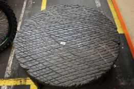 Timothy Oulton Tribel round coffee table, Trembesi Hardwood (90cm).