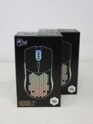 Two boxed as new Glorious Model O-Wireless Gaming Mice (Matte white).