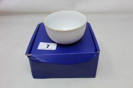 Three Augarten Wein handmade gold rim and ribbed decoration small 10cm fruit bowls.