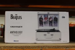 A boxed as new Beatles - Let It Be - Crossley Anthology Turntable (CR6253C-BW).