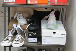 Five pairs of assorted as new Converse footwear (One unboxed).