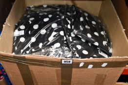 Twenty-three Nasty Gal Collection polka dot contrast skirt midi shirt dress (15 x UK 8, 8 x UK 18).