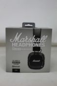 A boxed as new Marshall Major 2 Bluetooth headphones.