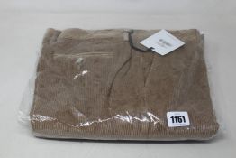 A pair of as new Bernard Weatherill of Saville Row London corduroy trousers in stone (Size 38).